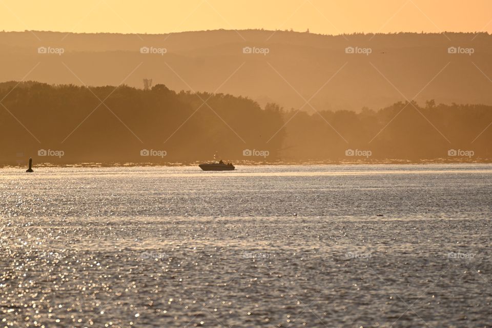 Sunset on the river