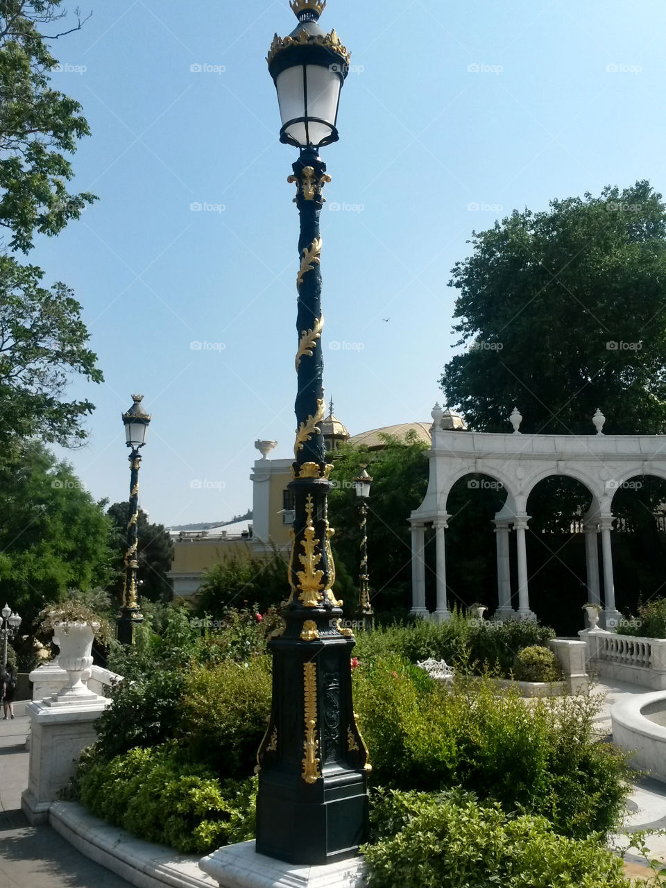 Lamp post in square