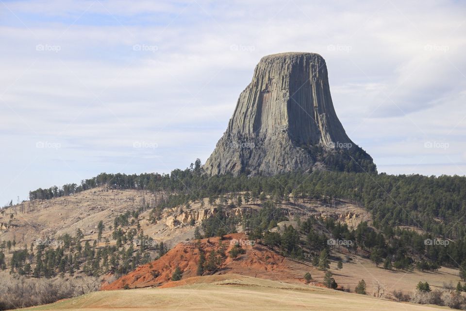 Devils Tower on a warm spring afternoon. 