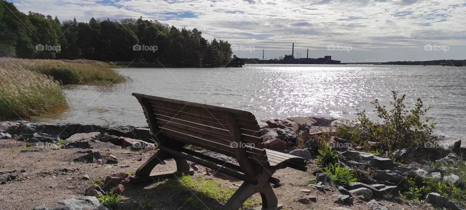 Branch with a astonishing view at the industry part of Helsinki