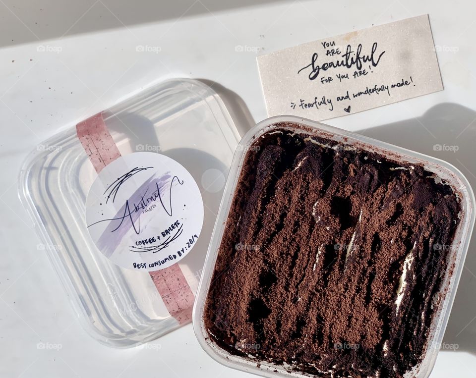 Homemade Italian dessert tiramisu handcrafted with love ~you are beautiful for you are 