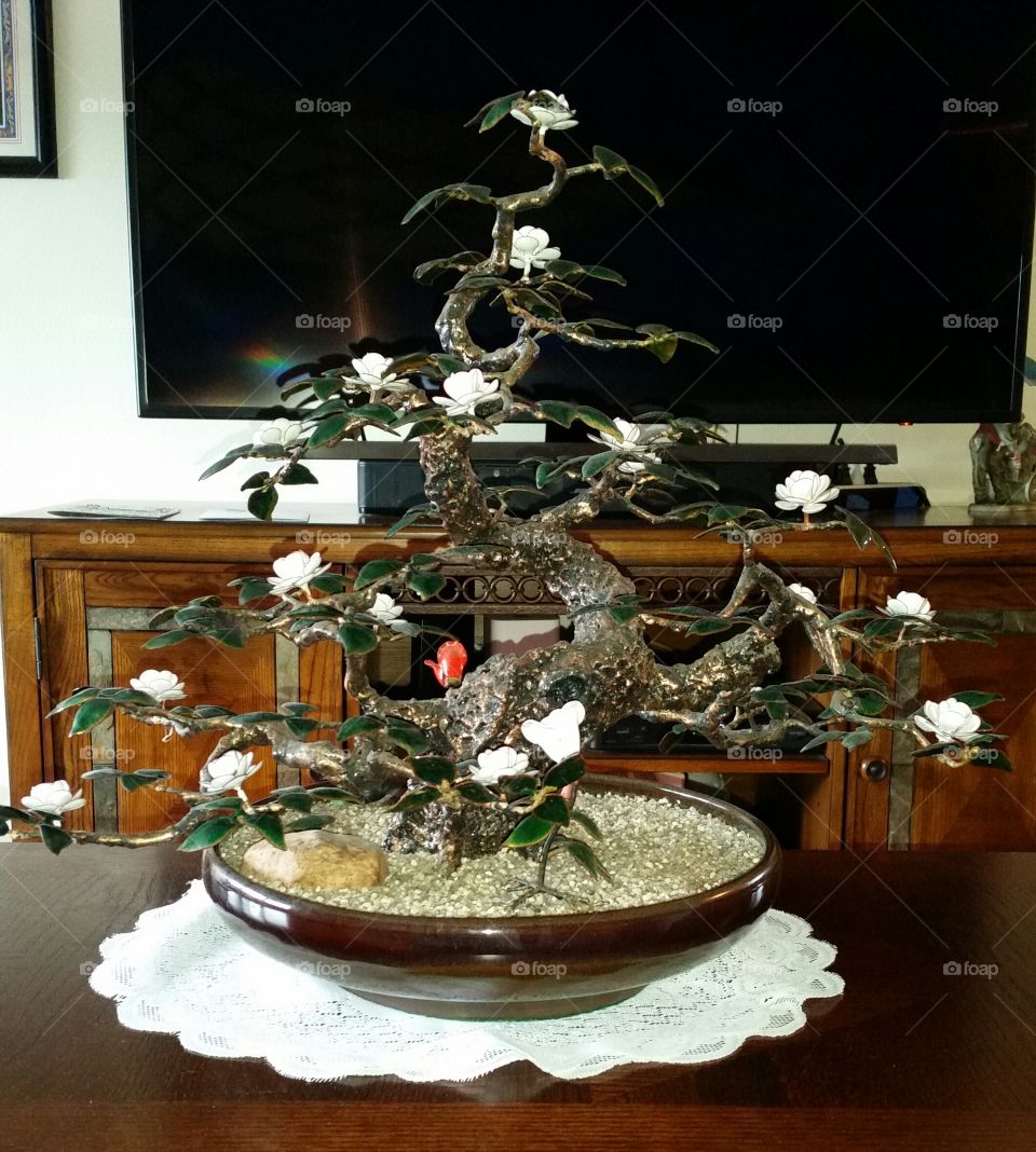 bonsai made of bronze