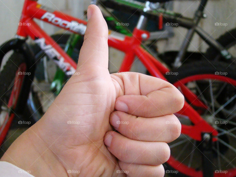 Thumbs up and bikes