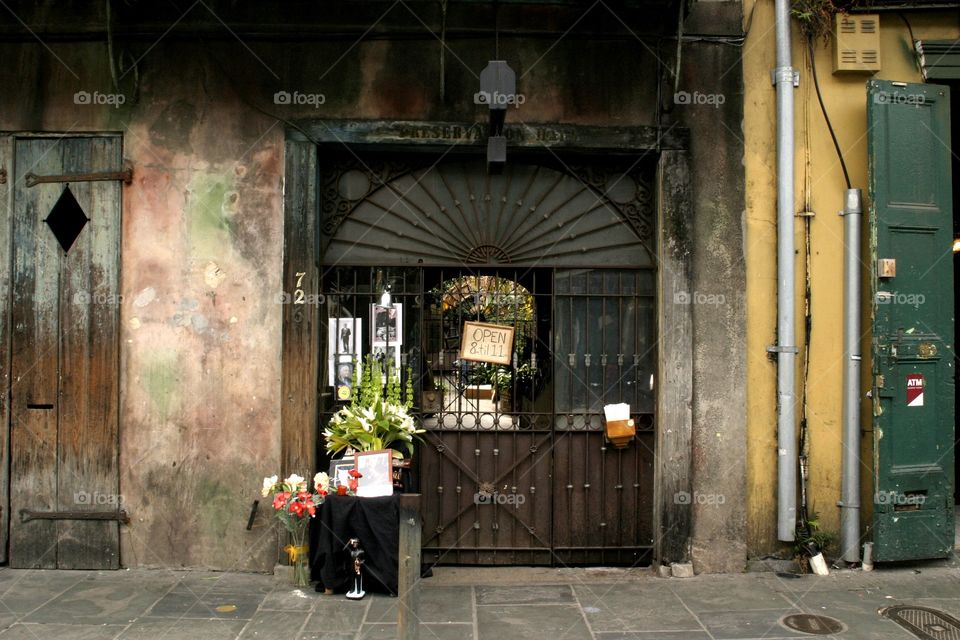 Facade of preservation hall New Orleans Louisiana 