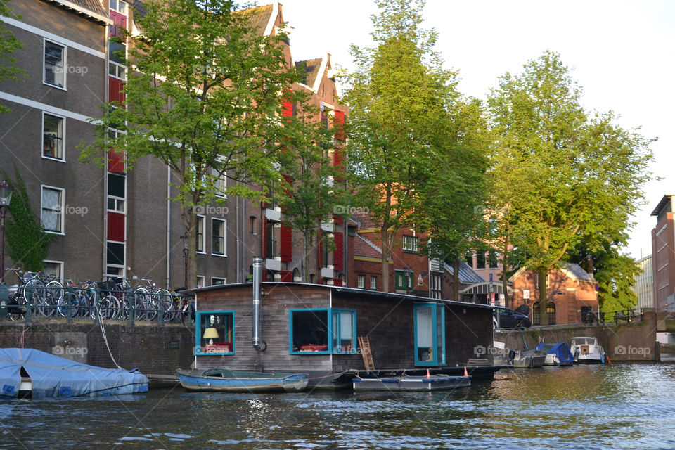 House boat in Amsterdam