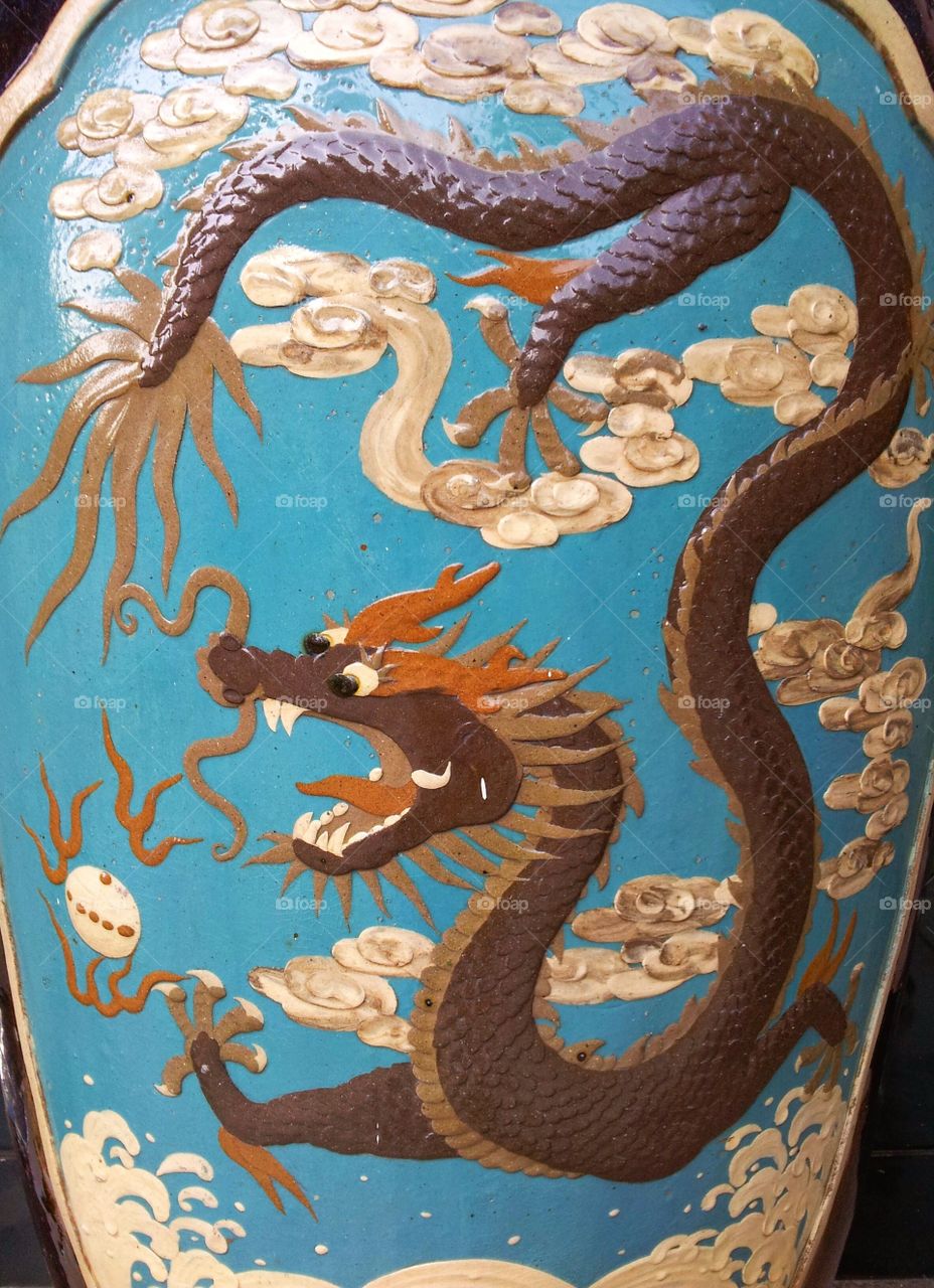 Chinese Case with Dragon at Shanghai Jao Tong University
