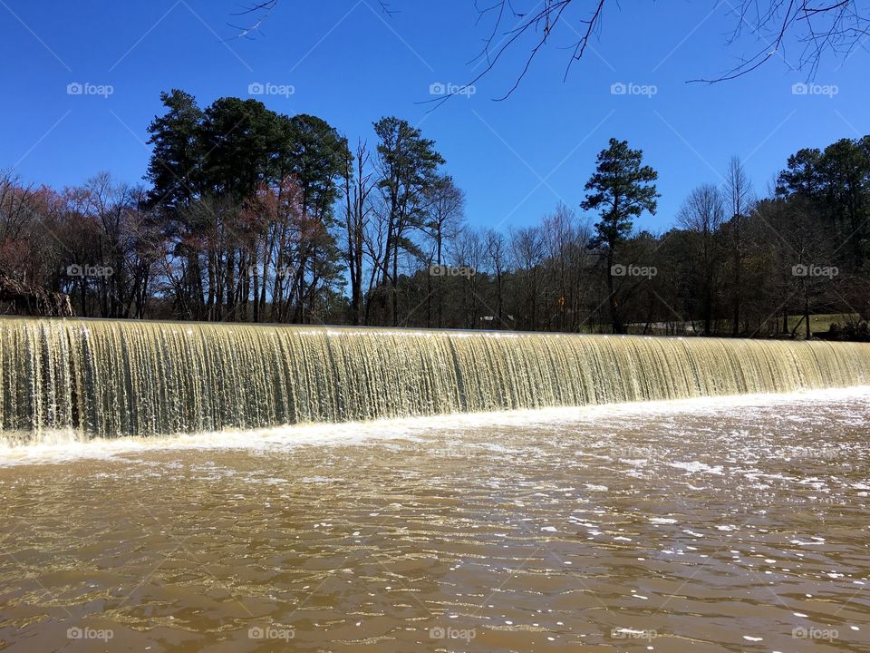 Waterfall at roadside park