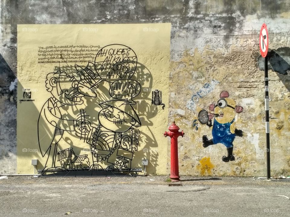 street art at penang, Malaysia. This art are creative and amazing