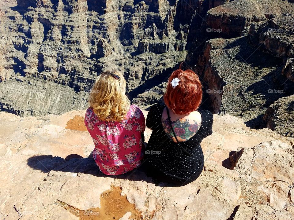 Sitting by the Grand Canyon