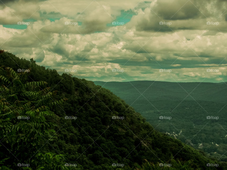 Highlands, New York, sun, sky, clouds, mountains, river, nature summer, top of the mountain , Landscape, view, panoramic view,