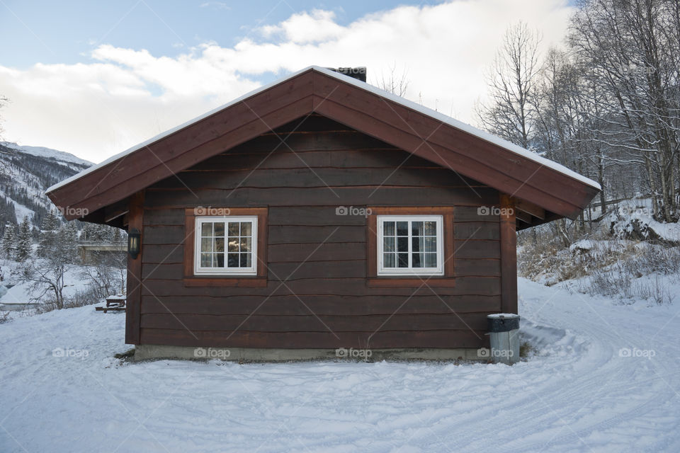 Wooden house in Hemsedal, Norway.