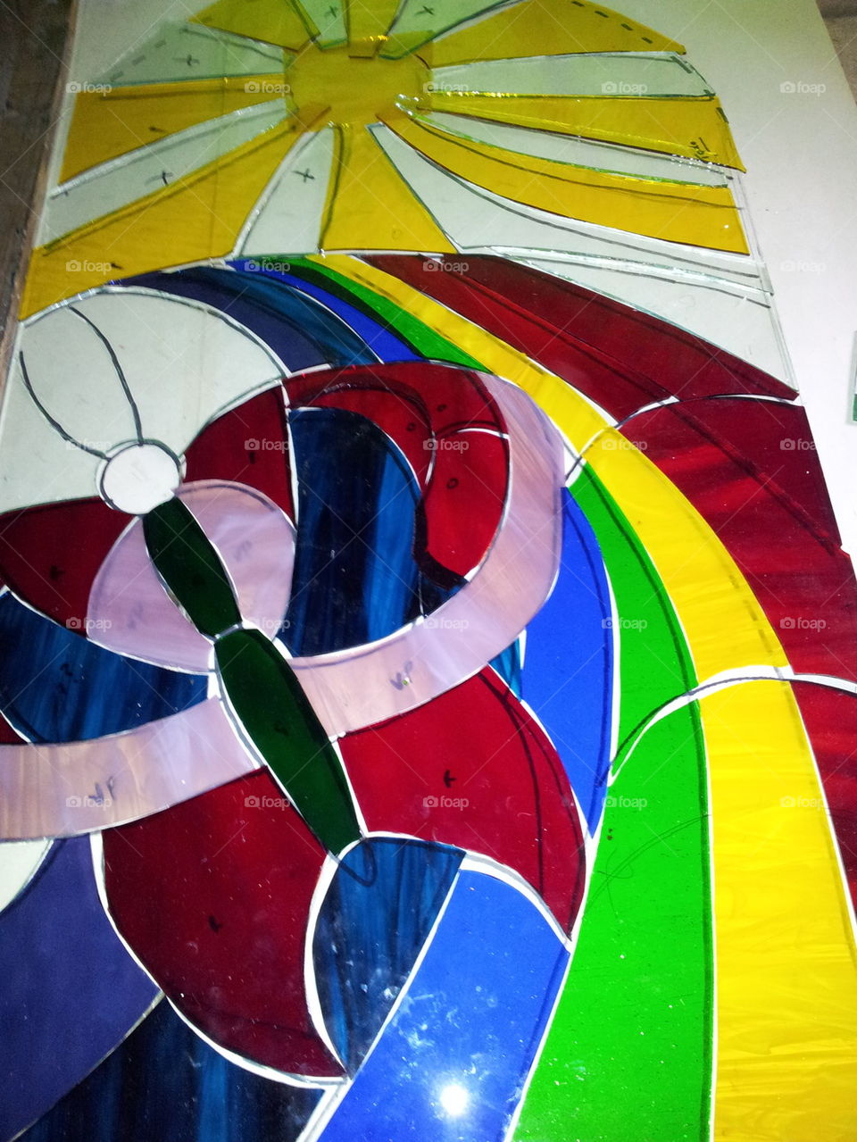 making stain glass window