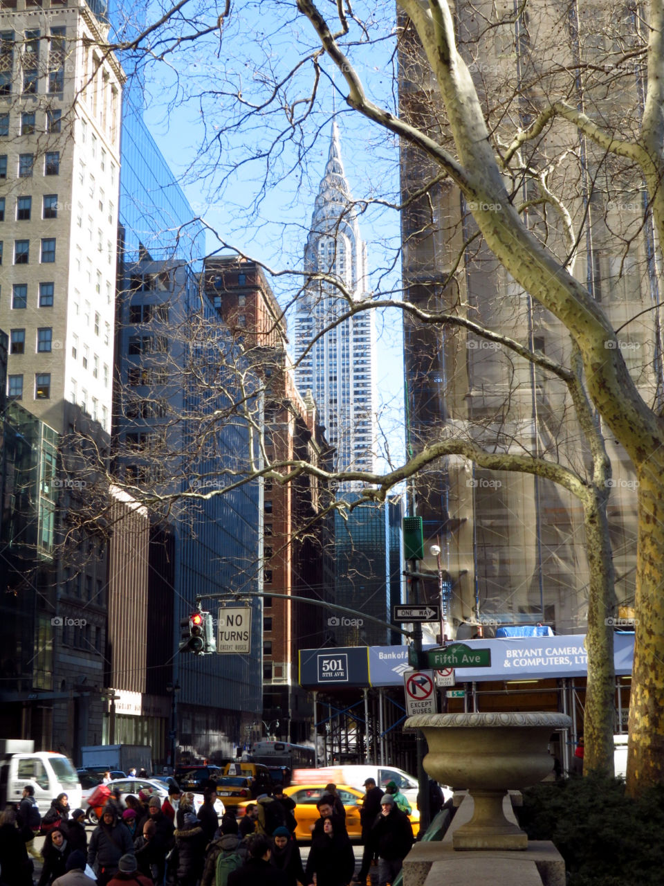 Chrysler building. Chrysler building, view from library