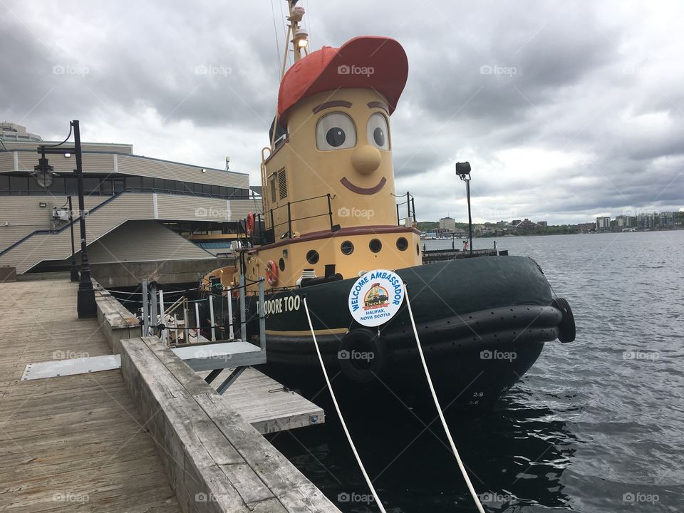 Thomas the tugboat at the Halifax Harbour Front  
