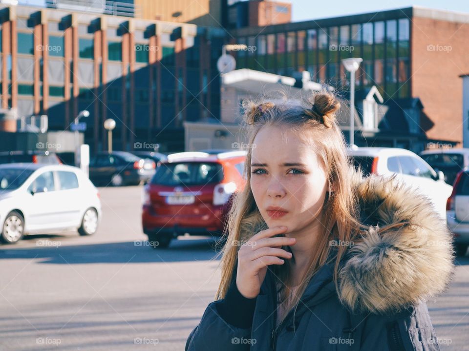 Urban portrait of a girl