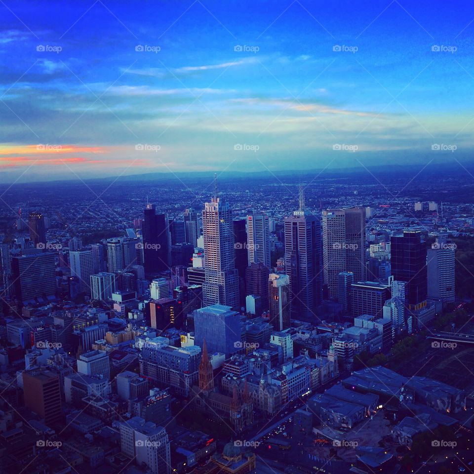 Melbourne skyline from Eureka Tower