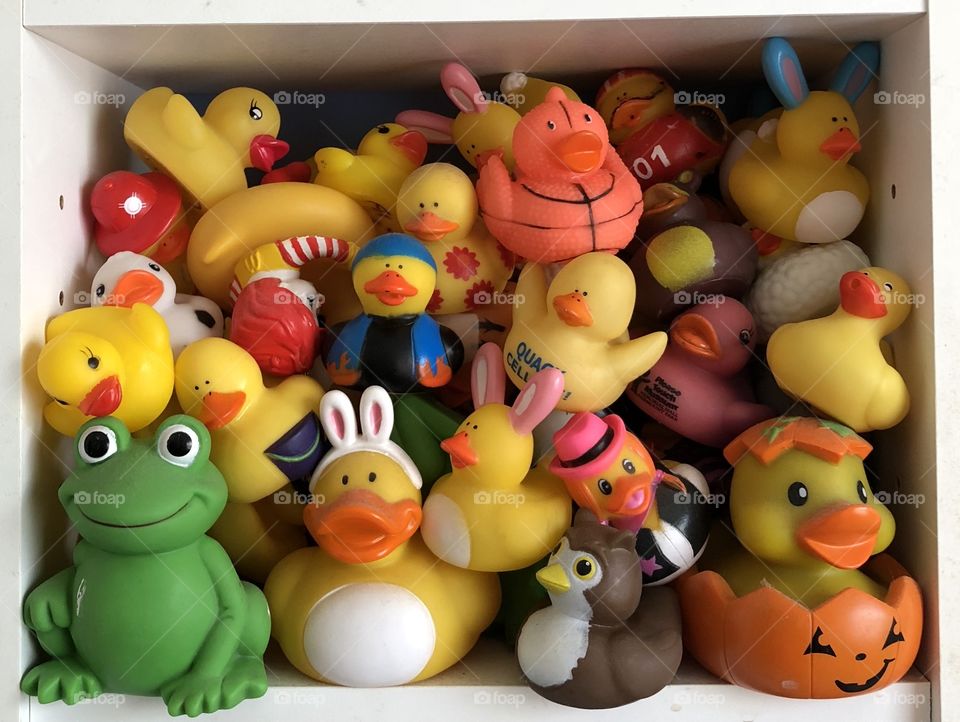 Collection of rubber duckies 