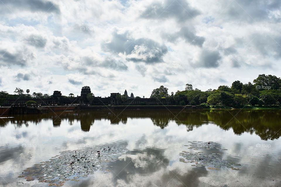 Angkor Wat temple at sunset