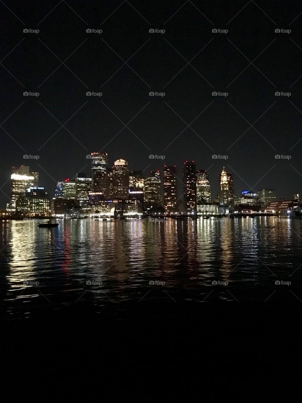 Moonlight cruise in Boston Harbor