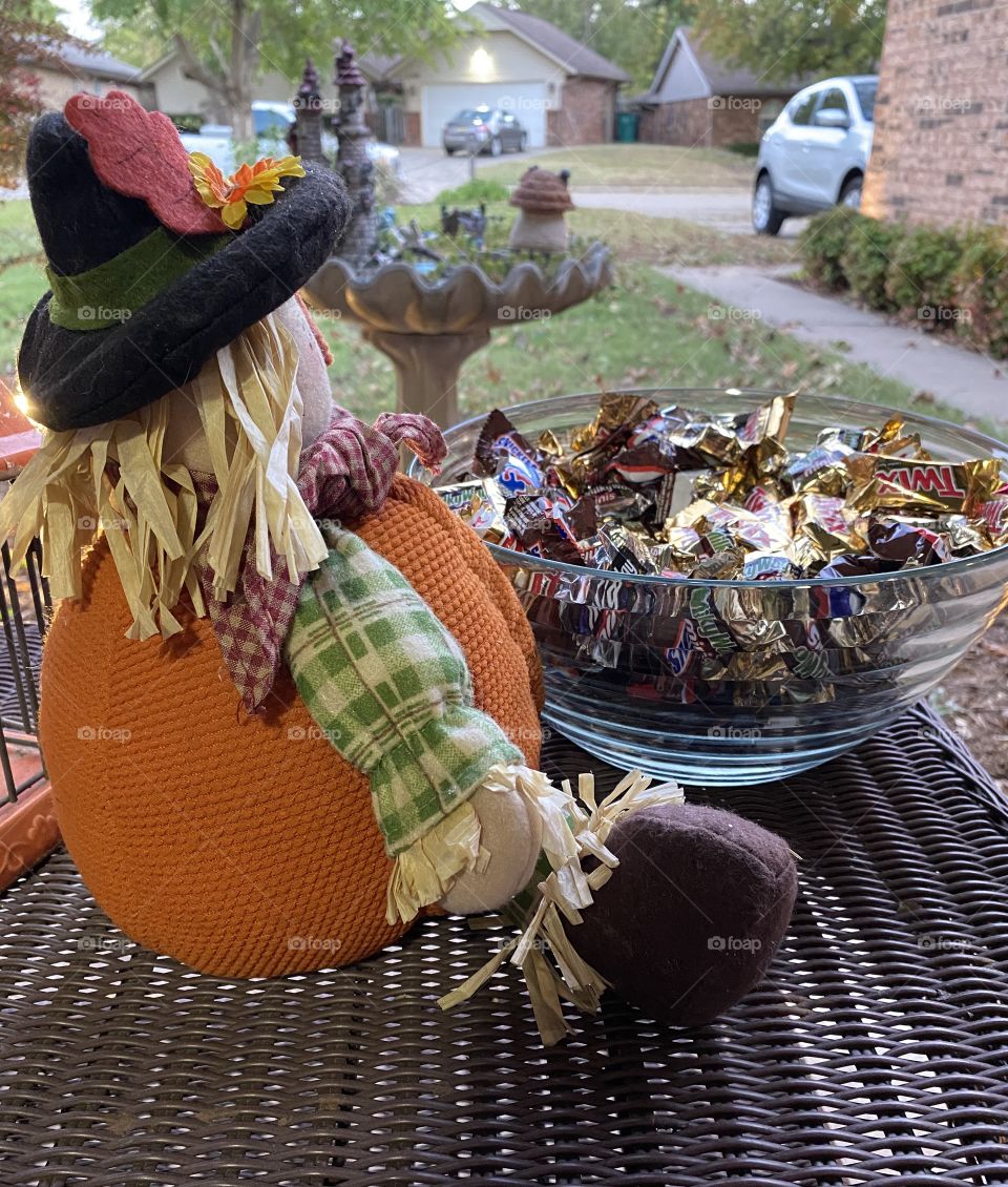 Passing out Candy