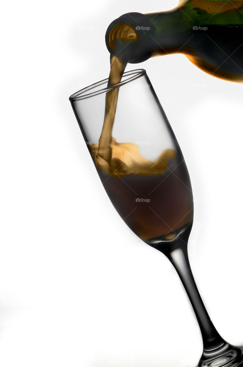 red wine glass isolated white background