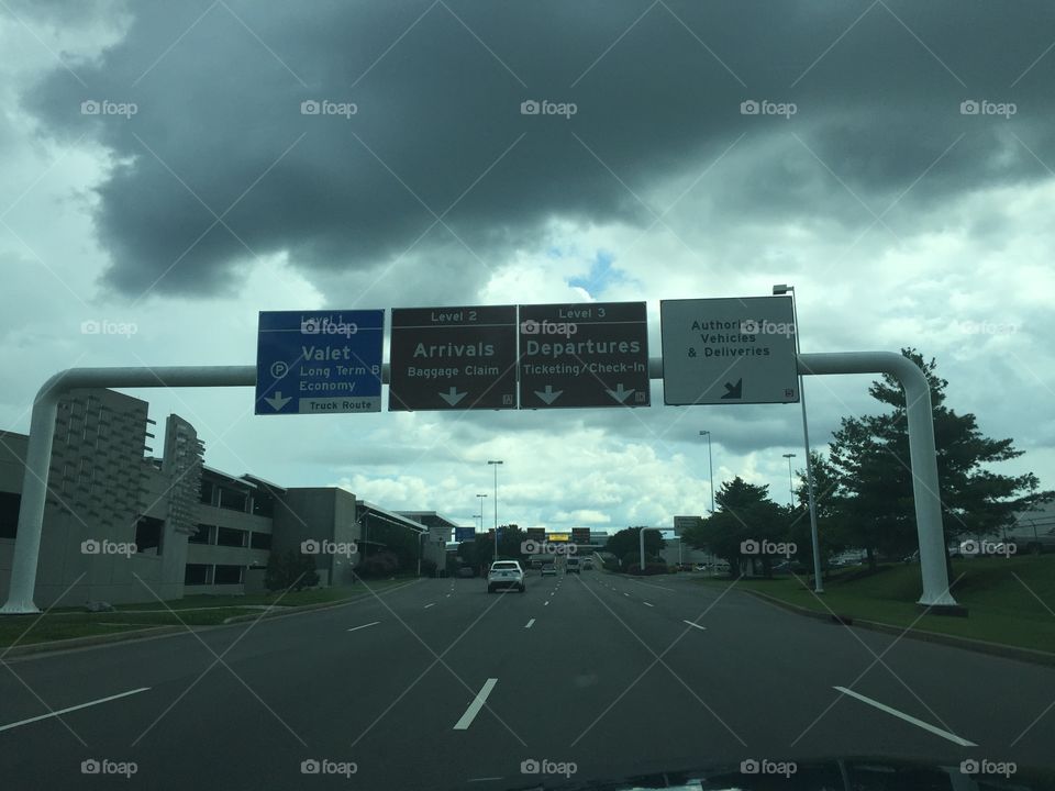 Airport directional signs