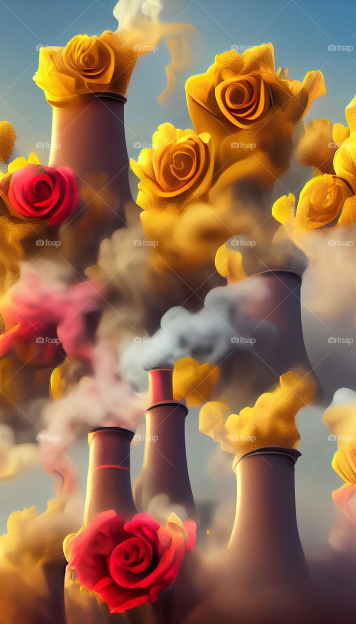 golden rose in the factory