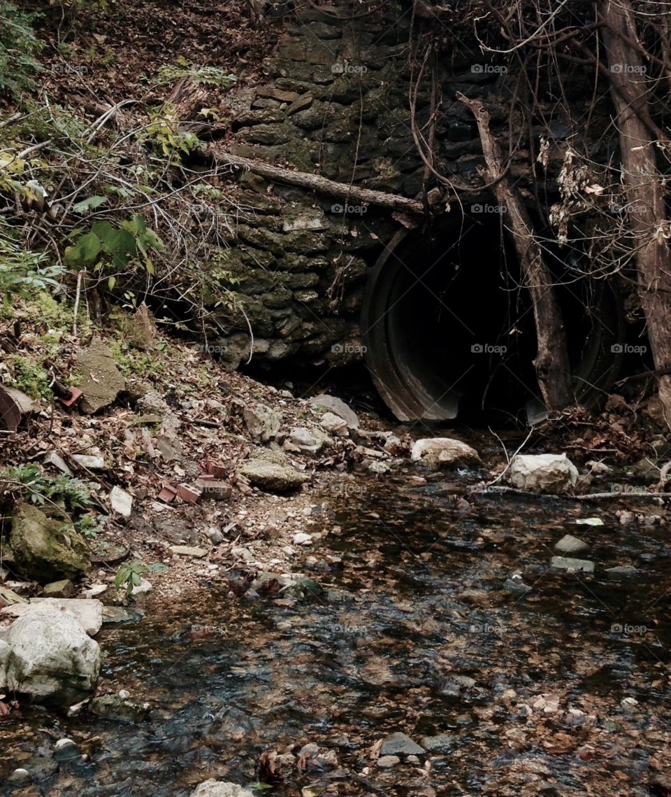 Old creek culvert in Texas. 