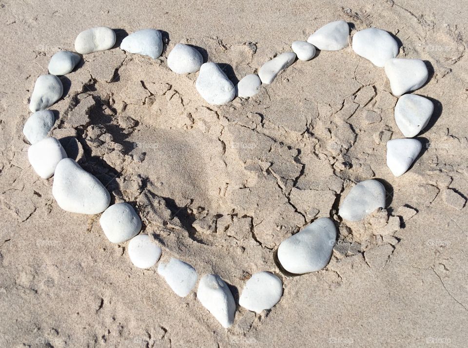 A heart in the sand 