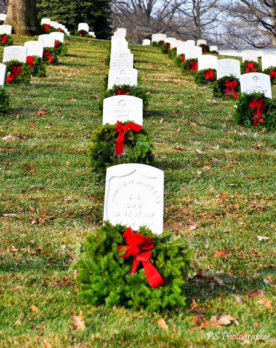 Arlington national cemetery. wreaths across America