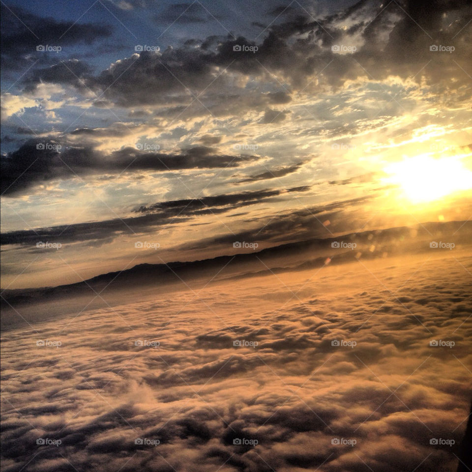 sky blue clouds sun by krisiknox