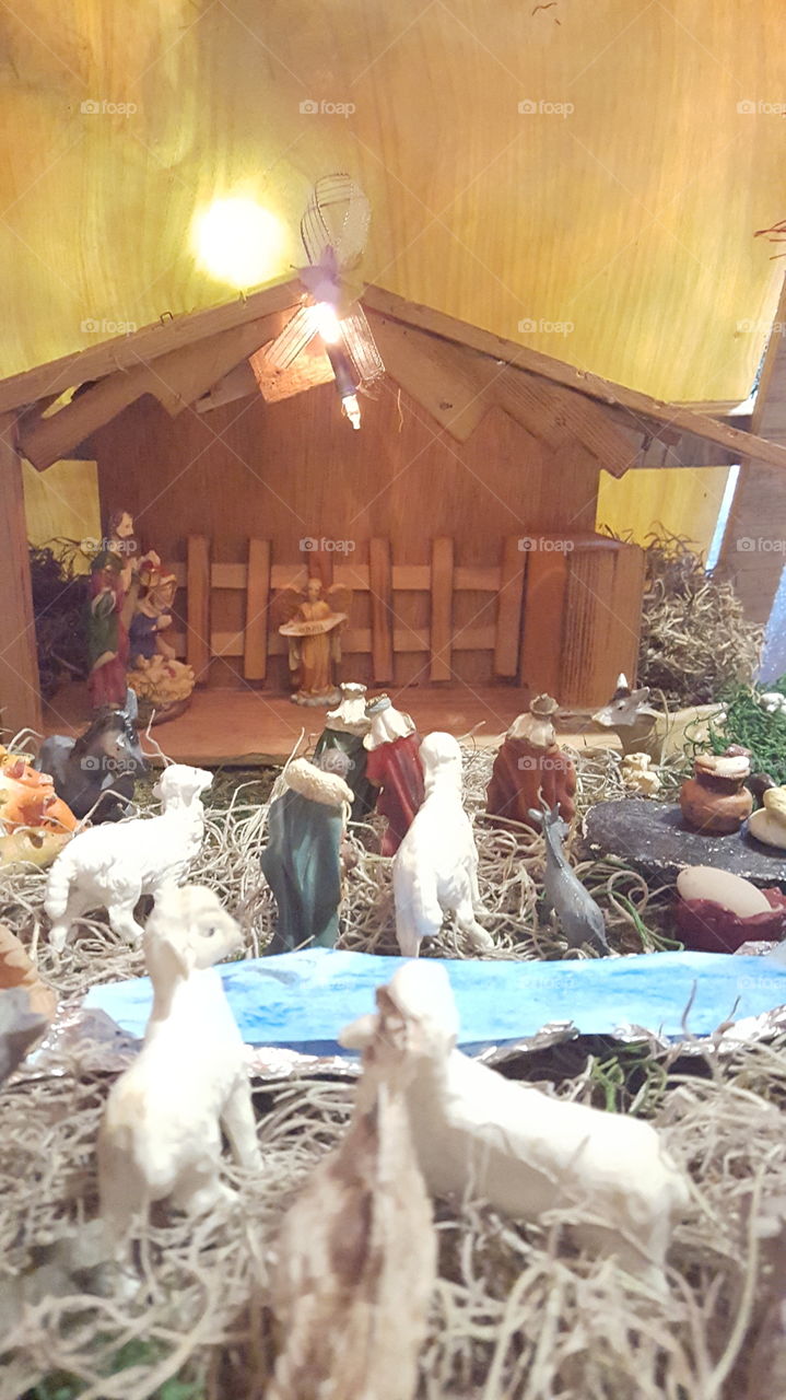 Christmas manger. waiting for the great day