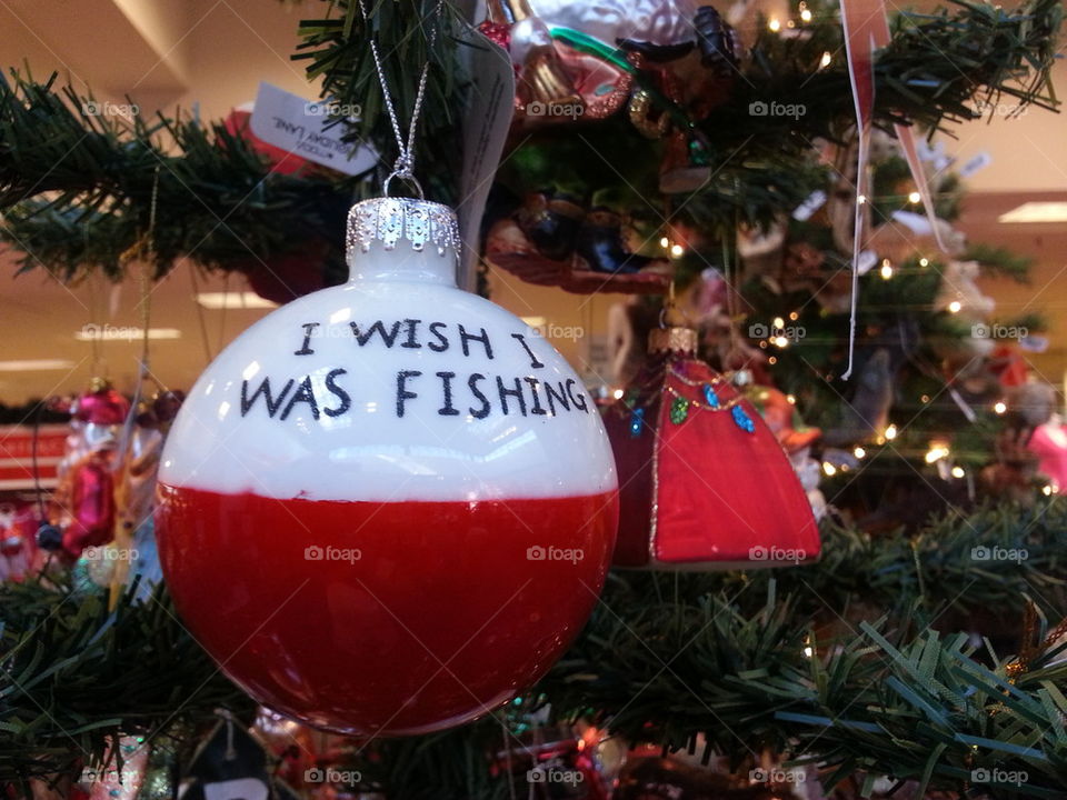 fishing bobber Christmas ornaments