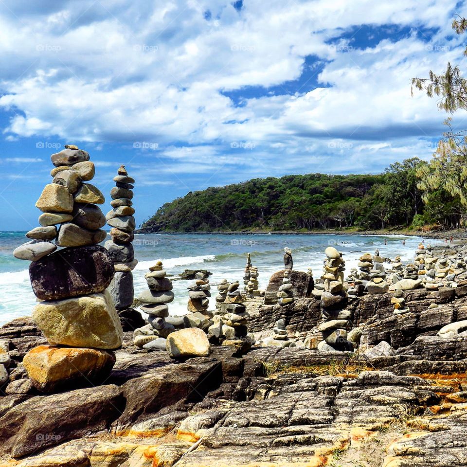 Rock balancing