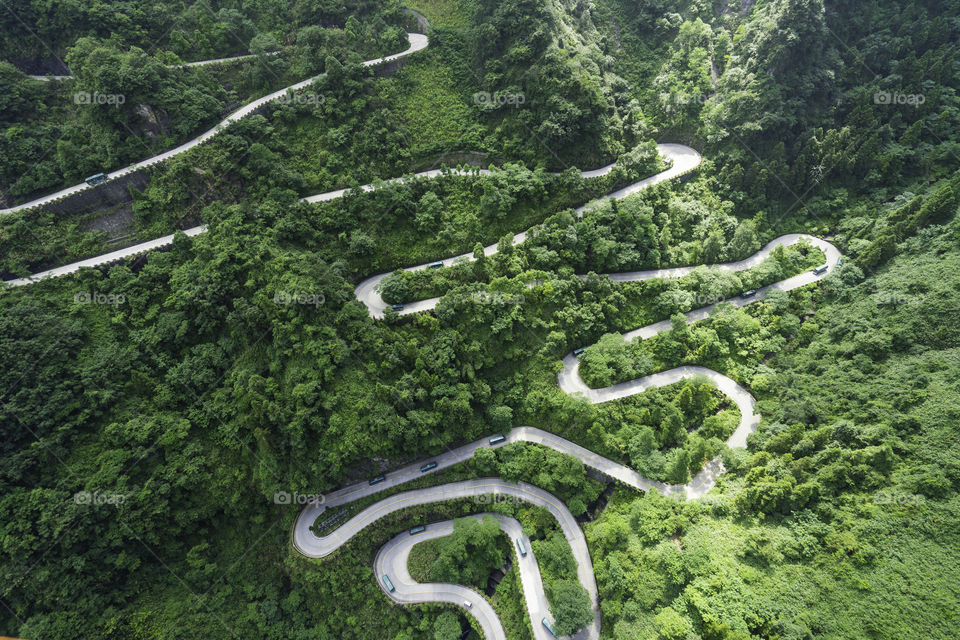Tianmen Mountain 99 Bending Road