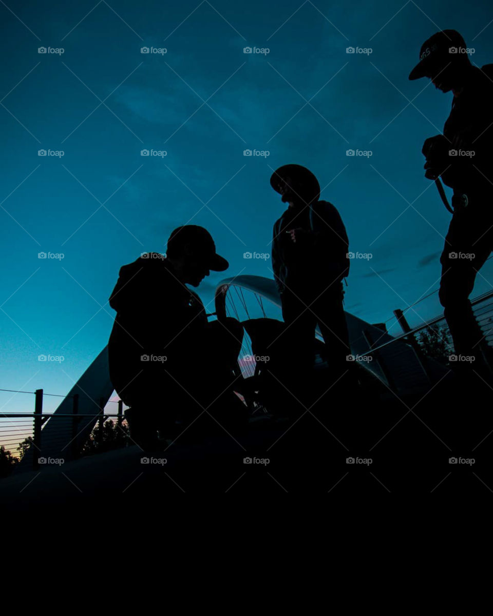 Silhouettes and sunsets.