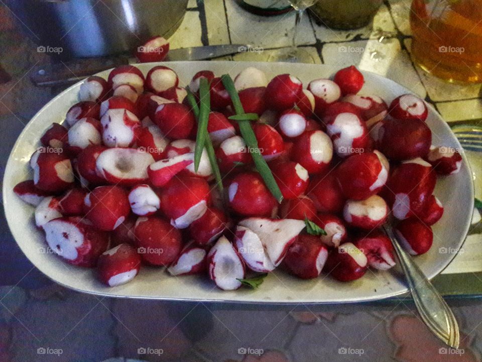 food vegetables table