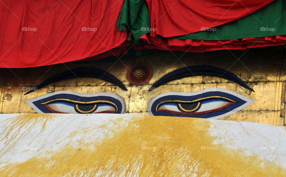 Buddha eyes. Nepal
