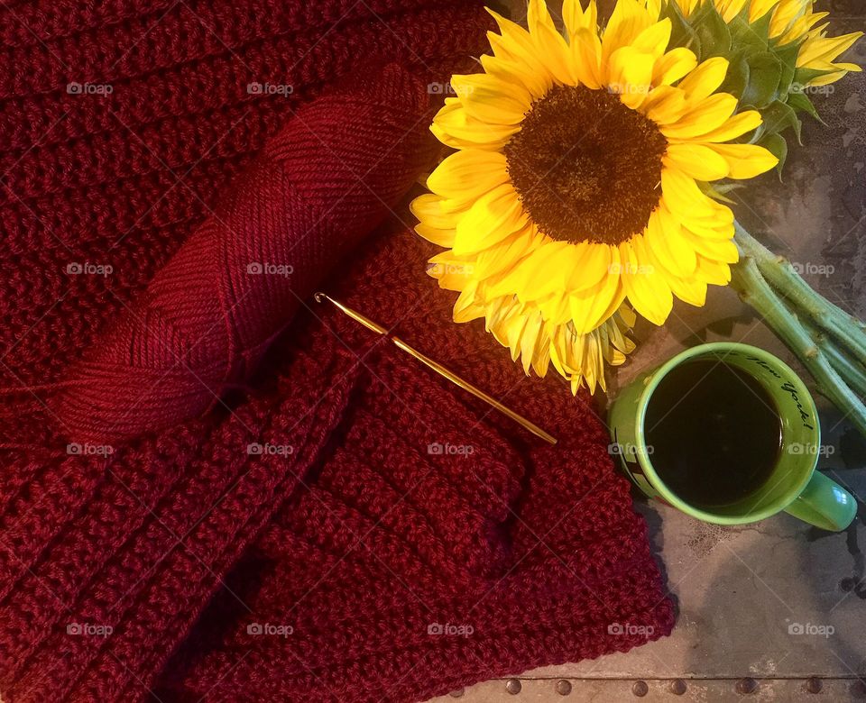 Crochet and coffee