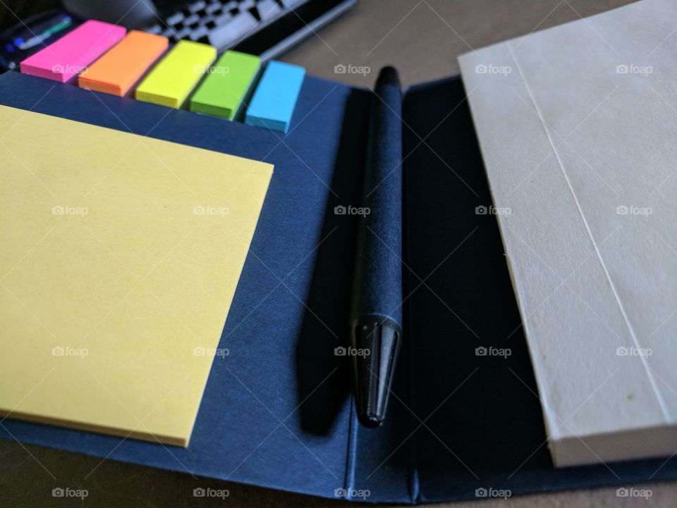 Sticky Notes and Pen