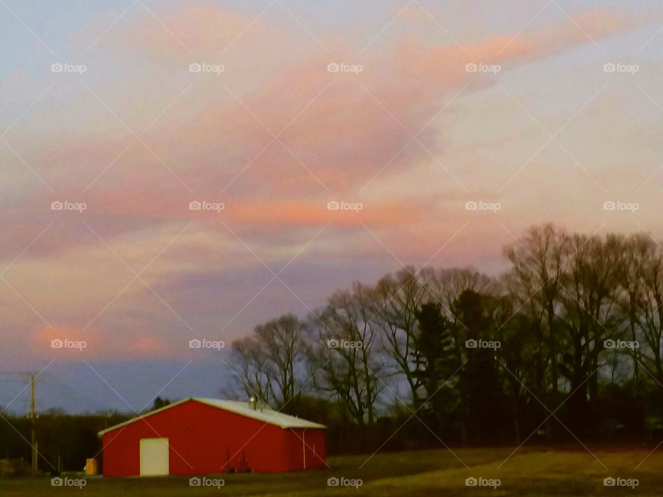 Sky over the Red barn