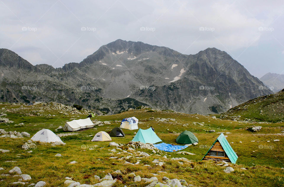 Camping in the mountain