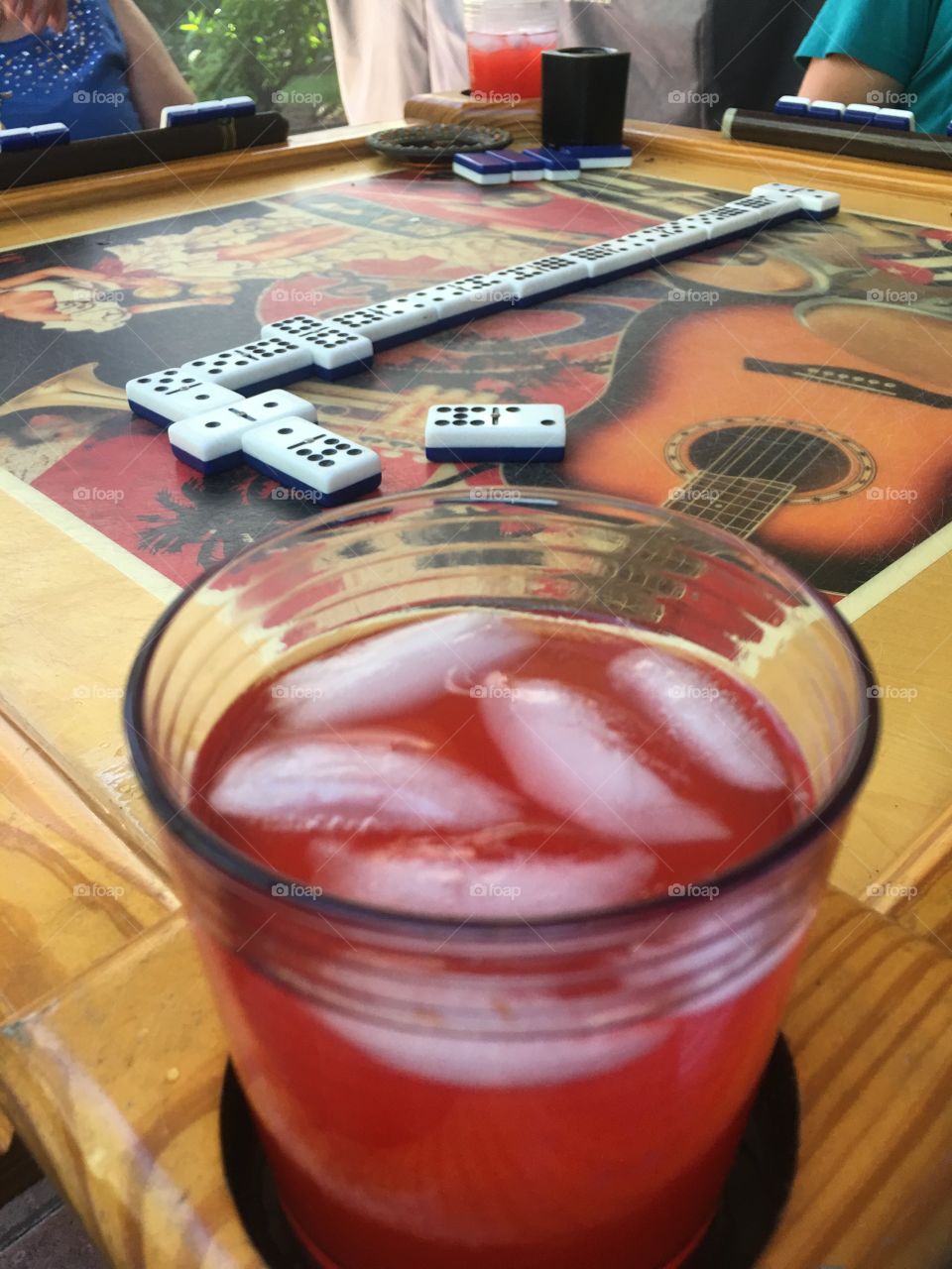 Cocktails and dominos 