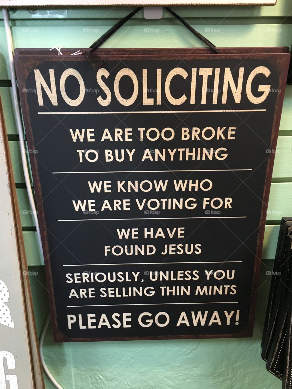 No soliciting 