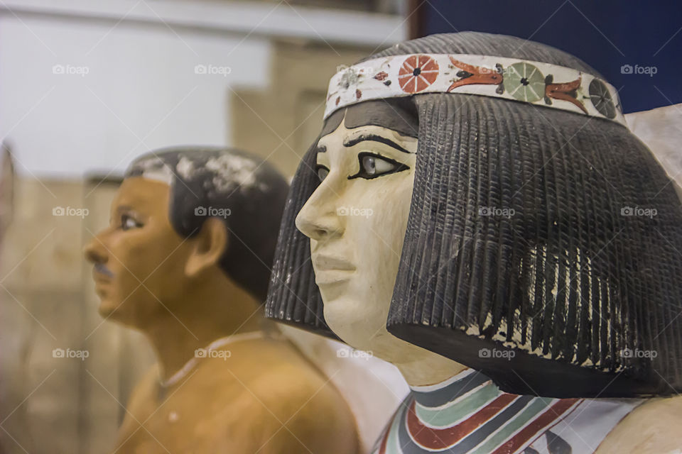 المتحف المصري #١ ، رع حتب وزوجته نفرت ، حجر جيري ، الأسرة الرابعة