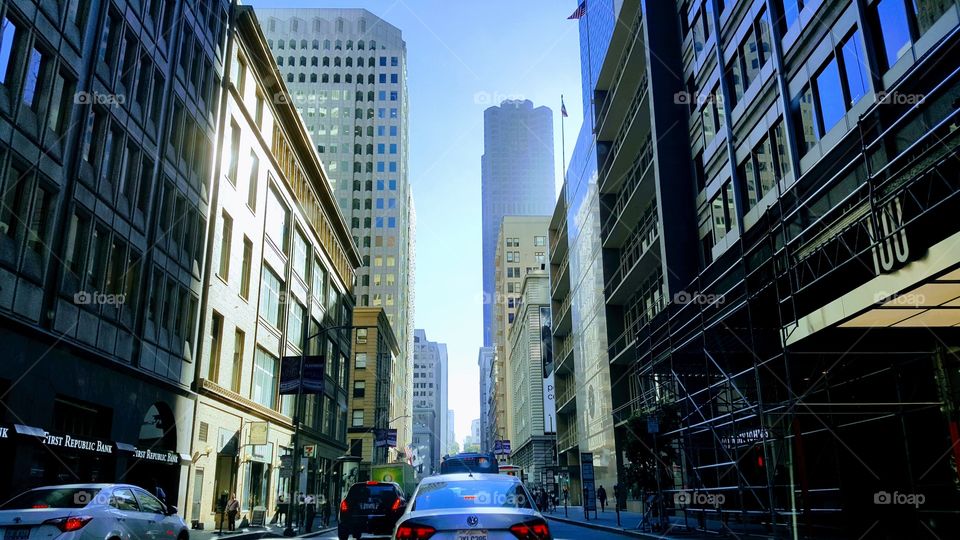 San Francisco downtown. this picture focuses more on the buildings instead of the traffic
