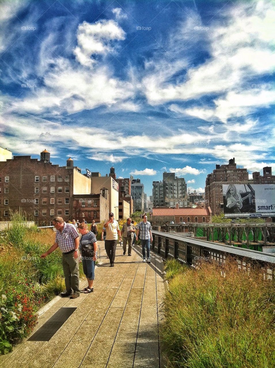 Walking down The High Line