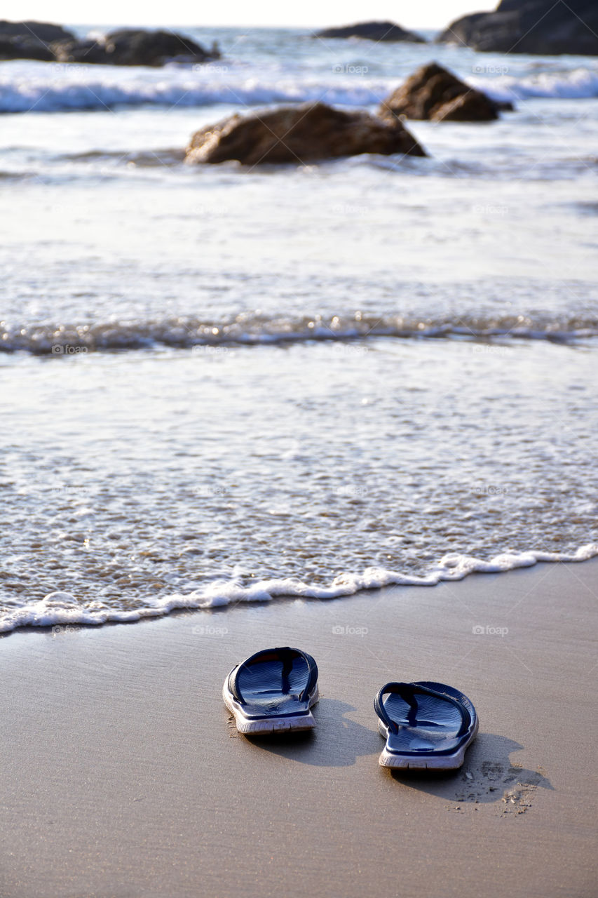 a pair of sleepers in the beach