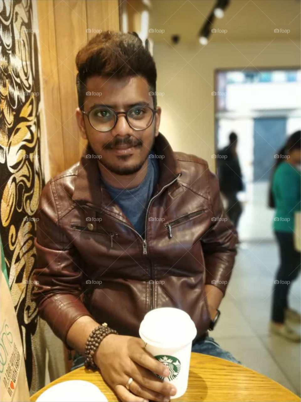 Siblings with Starbucks 