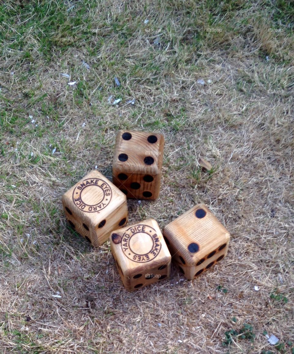 Wooden Lawn Dice